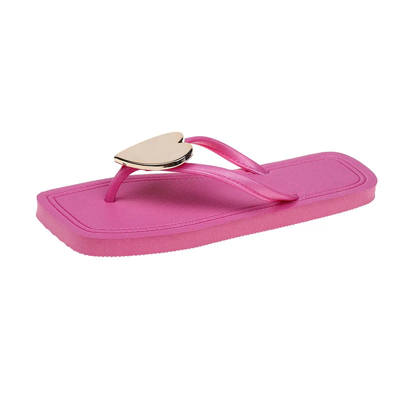 YBQJOO Women's Non-Slip Beach Flip Flops – Flat Slippers Women's Flip Flops Axl A320 rose red 42-43