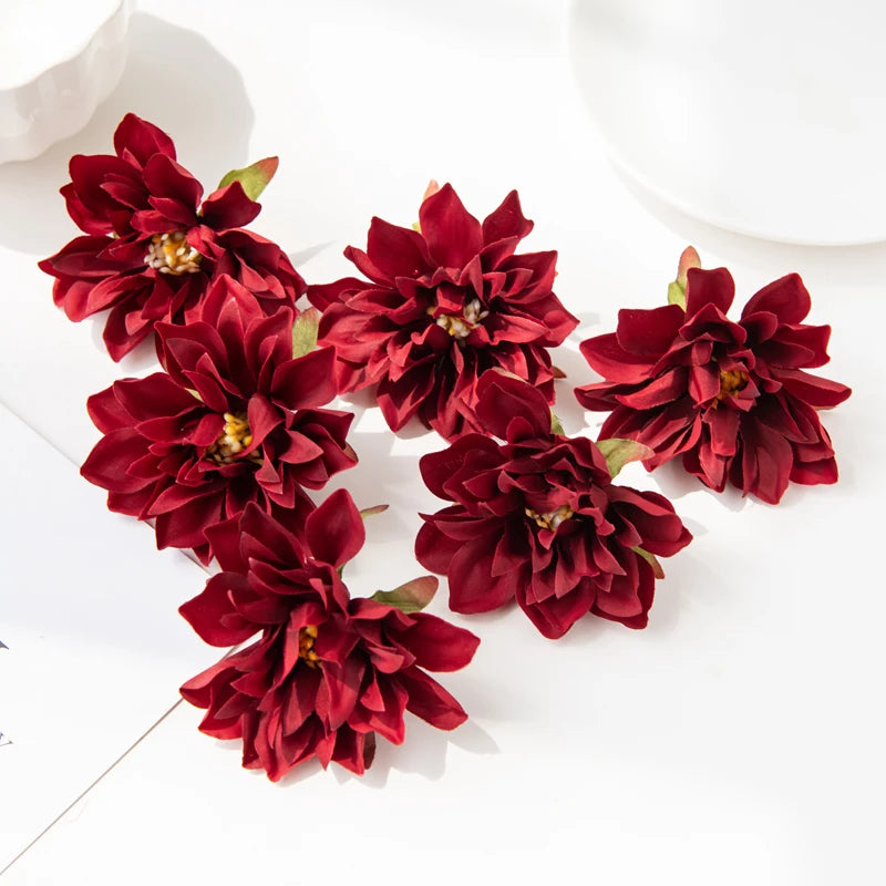 Silk Gerbera Artificial Flowers 40/80 Pcs – Wedding & DIY Decor Artificial Silk Flowers Axl Red 80pcs
