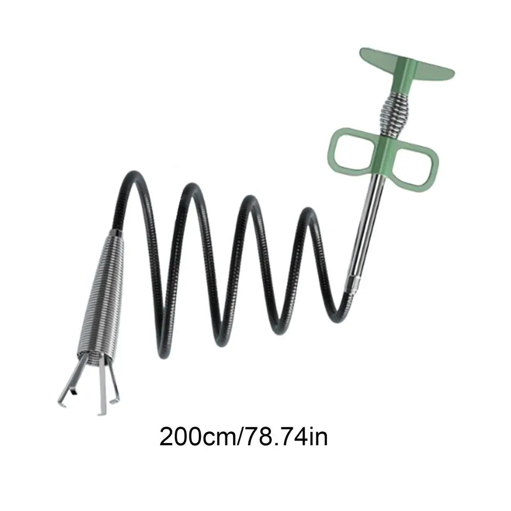4-Claw Drain Snake Auger – Rustproof, Non-Slip Handle Drain Snake Auger Axl 2 meters