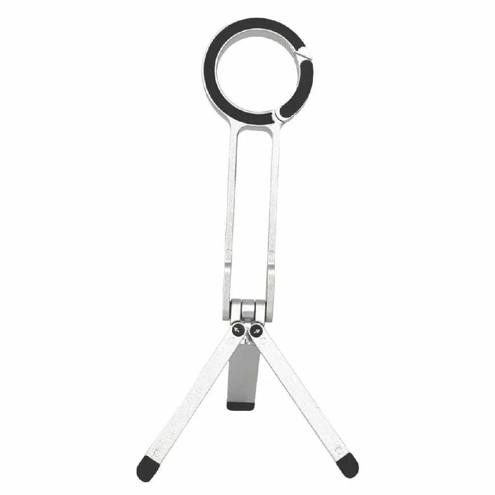 Foldable Magnetic Phone Tripod Carabiner – Adjustable Vlog Stand Phone Tripod Stand Axl Silver