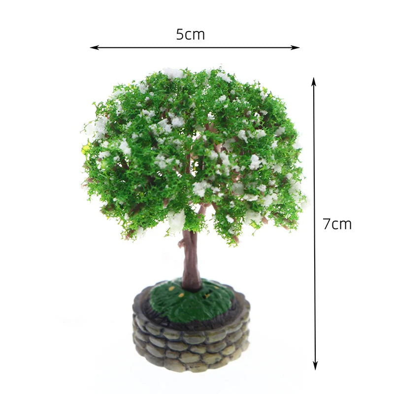 1:12 Dollhouse Mini Flower Tree | Micro Landscape Decor Prop Dollhouse Miniature Axl A6
