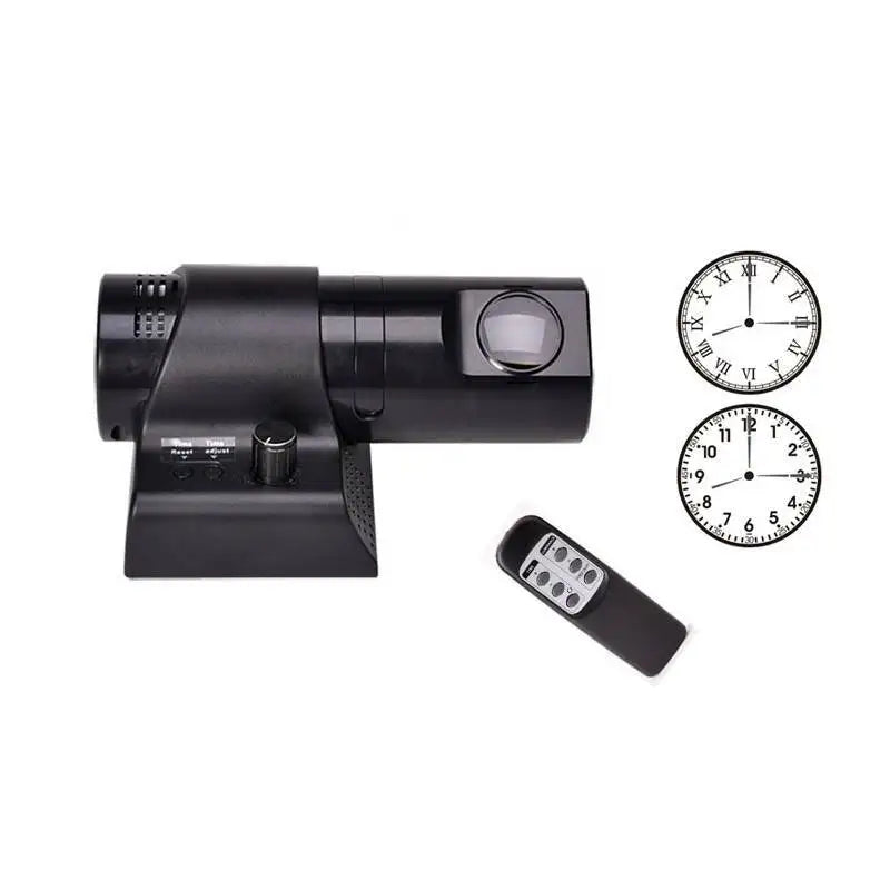 LED Projection Wall Clock – Silent Modern Multicolor Decor LED Projection Clock Axl Black AU