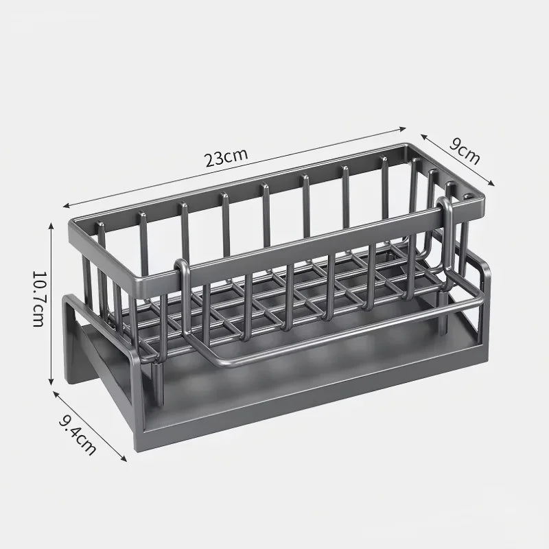 Tap-Mounted Spice Shelf & Sink Organizer with Drainage Rack Sink Organizer Shelf Axl