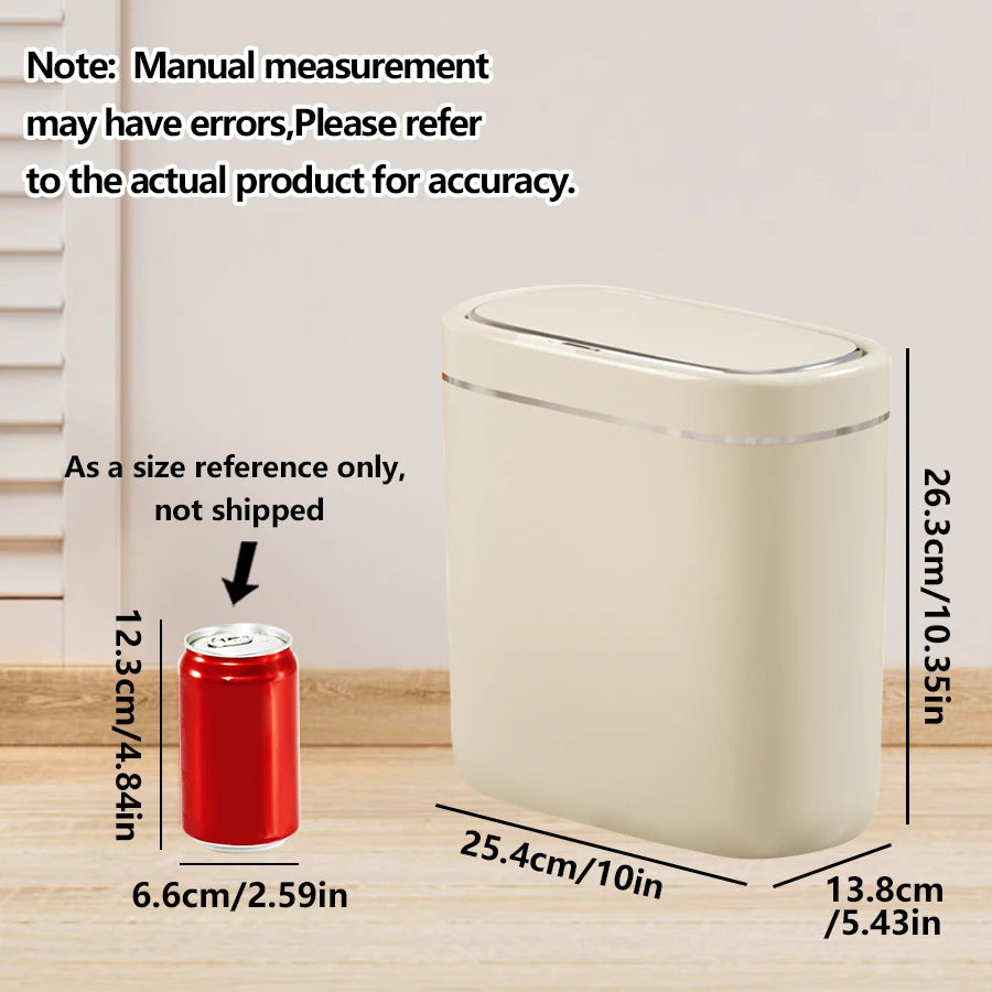 ONEKA Touchless Mini Desk Trash Can – Motion Sensor Lid Motion Sensor Trash Can Axl Cream-Size M