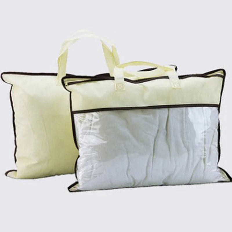 Non-Woven Zipper Storage Bag – Dustproof Quilt & Blanket Tote Storage Organizer Bag Axl