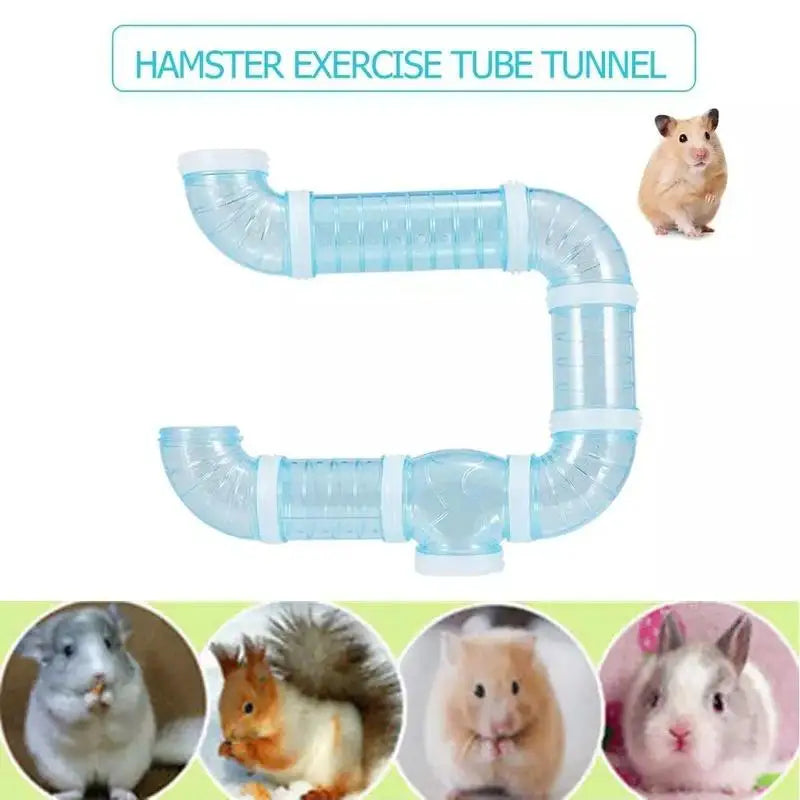 8-Piece Transparent Acrylic Hamster Tunnel Accessories Set Small Pet Tunnel Set Axl