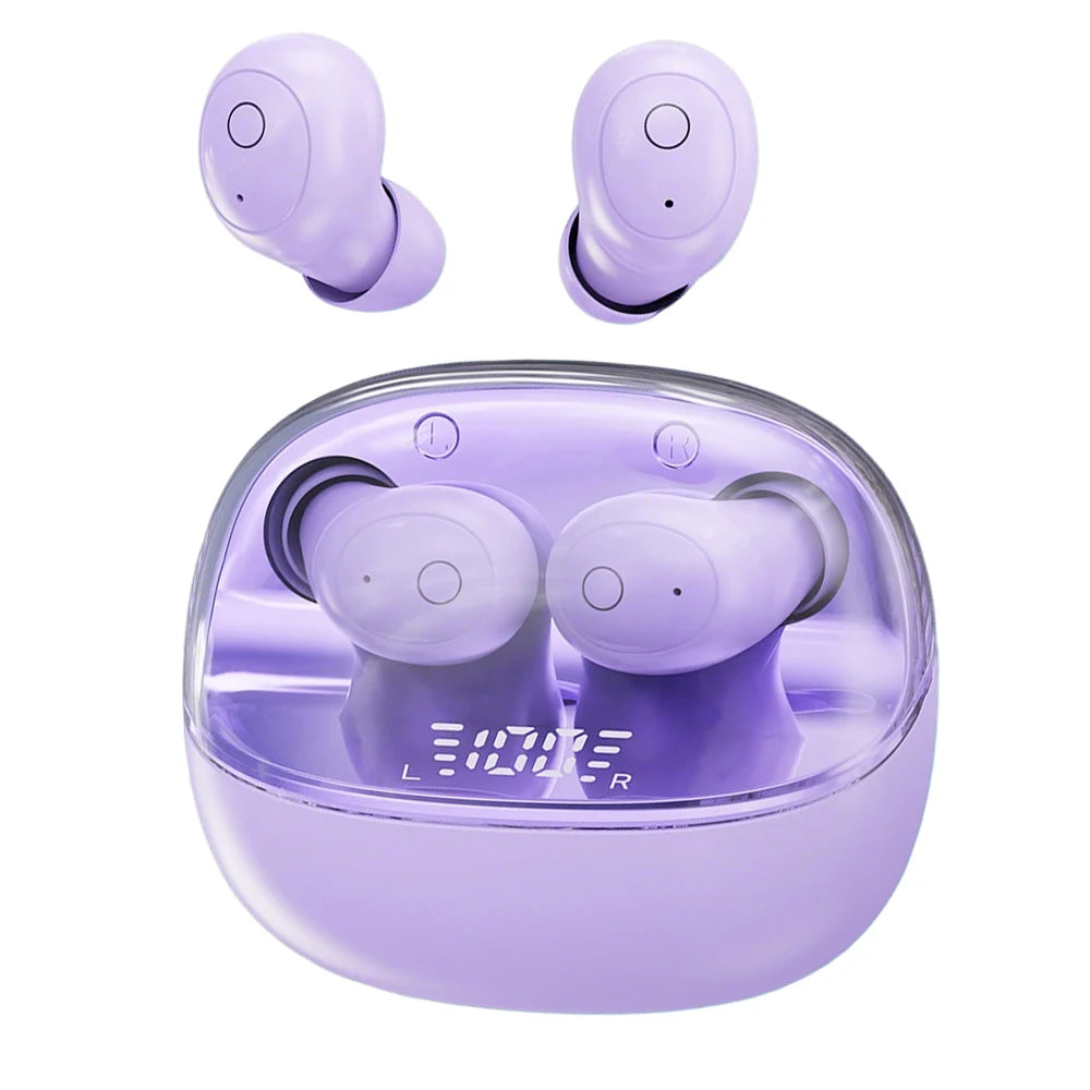 T10 Mini Bluetooth Sleep Earbuds – HiFi Stereo Wireless In-Ear Wireless Earbuds Axl PURPLE