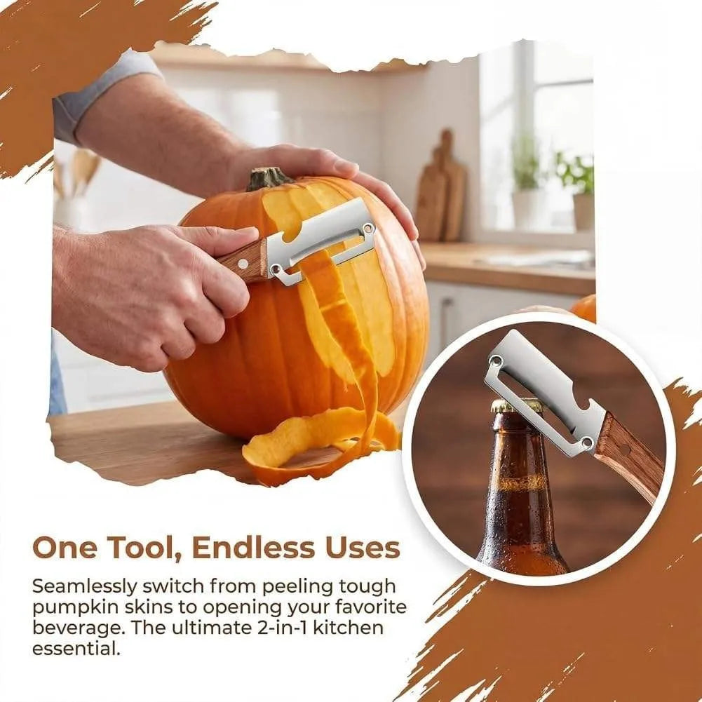 Stainless Steel Peeler with Redwood Handle | Fruit & Veg Fruit & Veg Peeler Axl