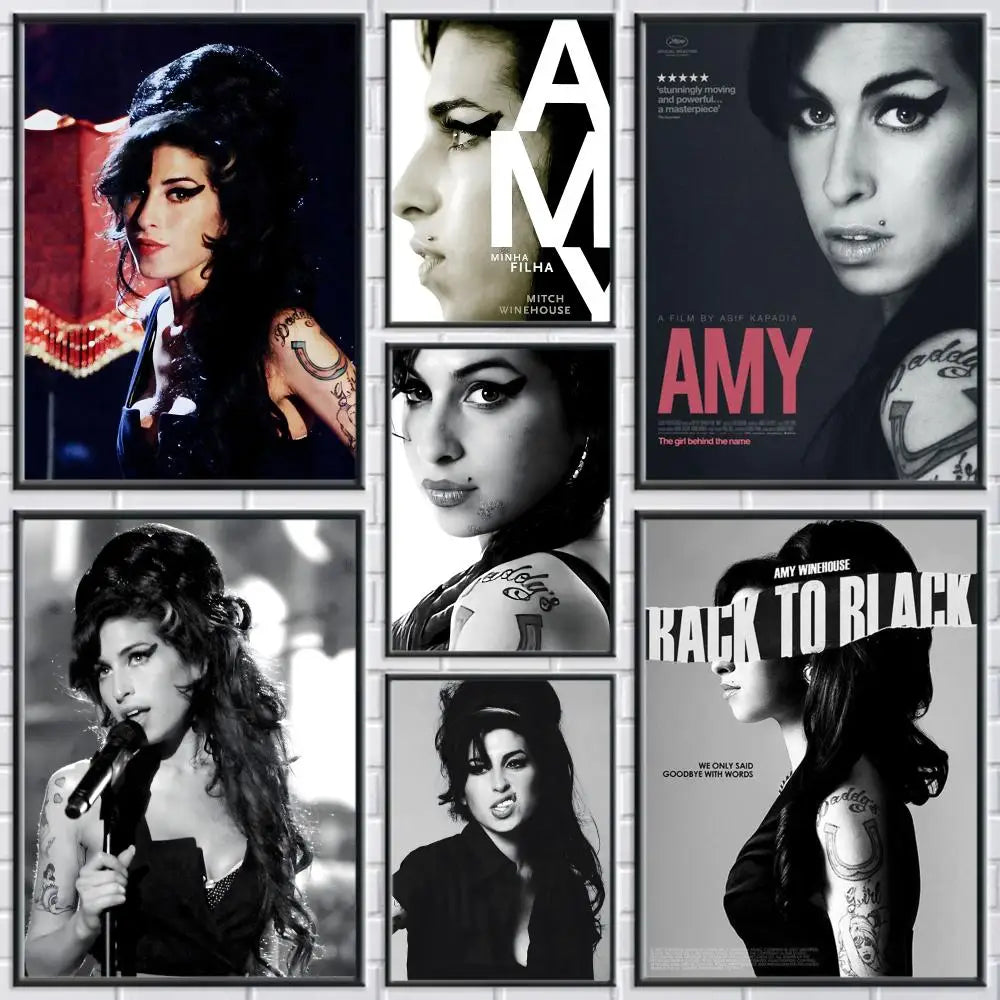 Amy Winehouse Canvas Wall Art – Frameless Music Poster Print Canvas Wall Art Axl
