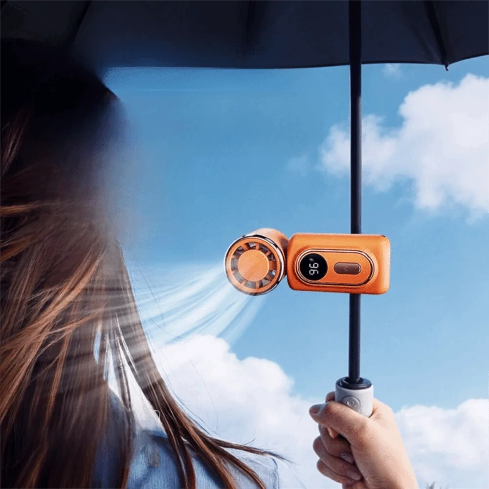 Clip-On Mini Handheld Fan | 100-Speed Stepless, 3000mAh Portable Clip-On Fan Axl