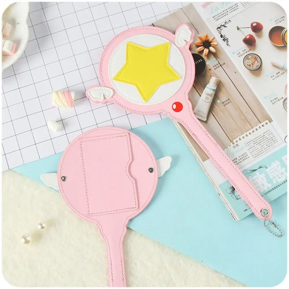 Anime Magic Wand Card Holder Bag – Cute Wings PU Zipper Pouch Card Holder Bag Axl