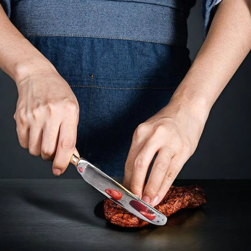 Stainless Steel Cutlery Set – Fork, Spoon & Steak Knife Stainless Steel Cutlery Set Axl