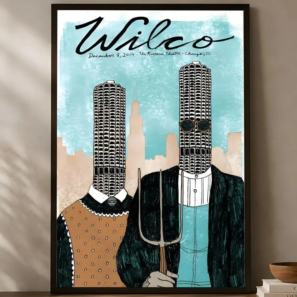 Wilco Band Self-Stick HD PVC Wall Poster | Waterproof Decor Wall Art Poster Axl White09 60X90cmNoframe