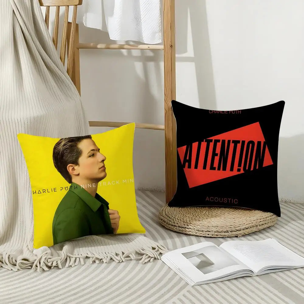 Charlie Puth Linen Cushion Cover – Hidden Zipper Pillowcase Decorative Cushion Cover Axl