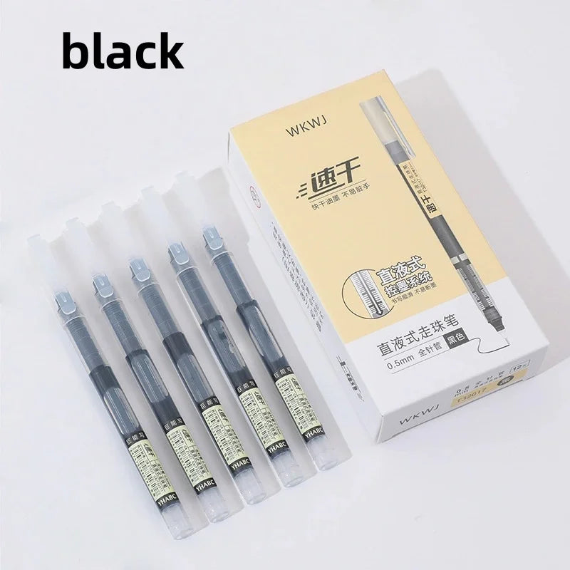 12-Pack 0.5mm Gel Ink Pens – Fast Drying, Large Capacity Gel Ink Pens Axl black