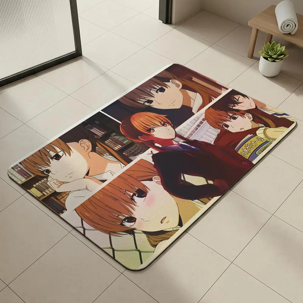 Anime My Little Monster Diatomite Bath Mat | Quick Dry Diatomite Bath Mat Axl White2 30x45cm