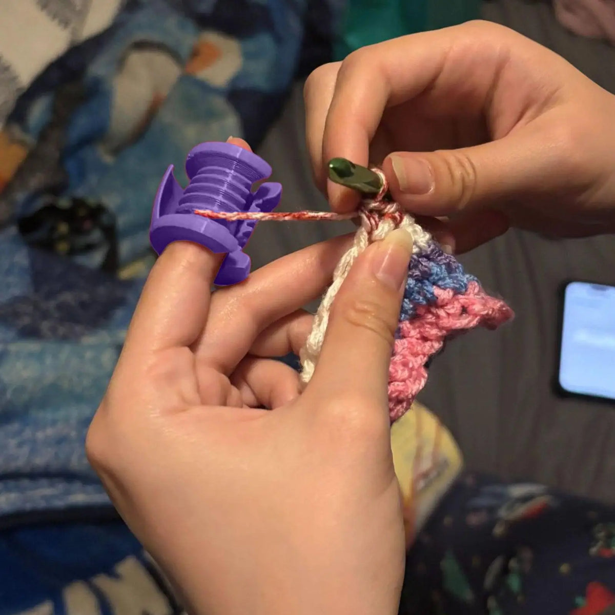 Crochet Yarn Guide Tension Ring | Finger Protector for Knitting Crochet Tension Ring Axl