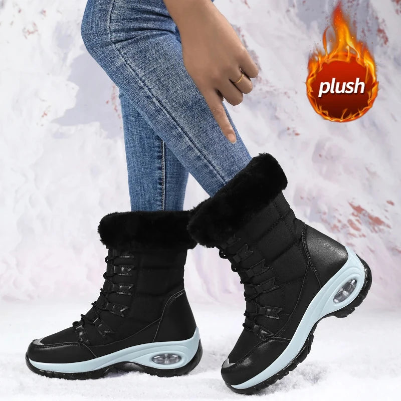 Women's Waterproof Winter Snow Boots – Warm Plush Non-Slip Women's Snow Boots Axl
