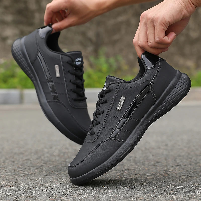 ZULIWAGN Men's Lightweight Anti-Slip Vulcanized Sneakers | Plus Size Men's Sneakers Axl All Black 42