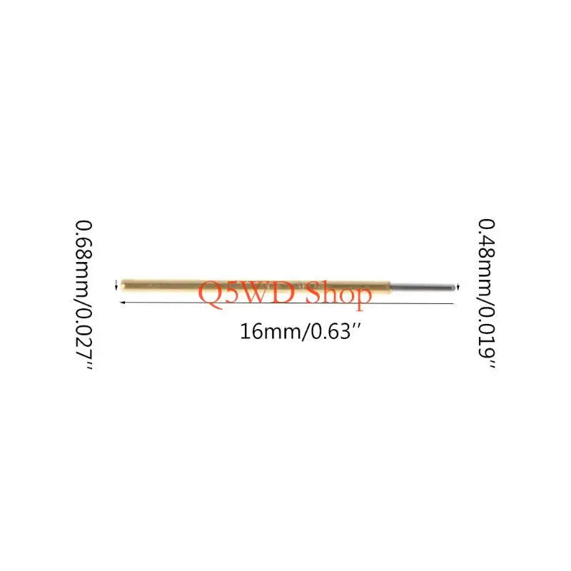 100 Pcs P50-J1 Pogo Pin Spring Test Probes 0.68mm for PCB PCB Test Probes Axl