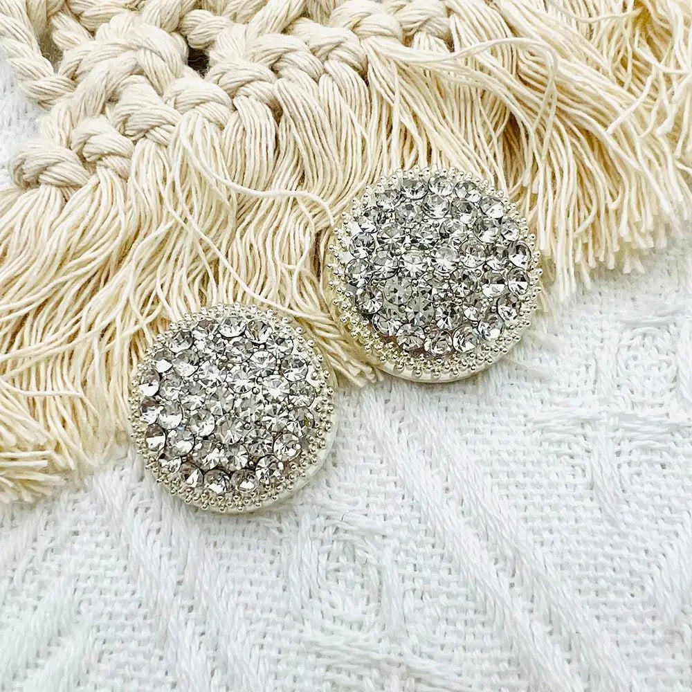 10-Pack Metal Rhinestone Snap Buttons for DIY Sewing & Crafts Rhinestone Sewing Buttons Axl
