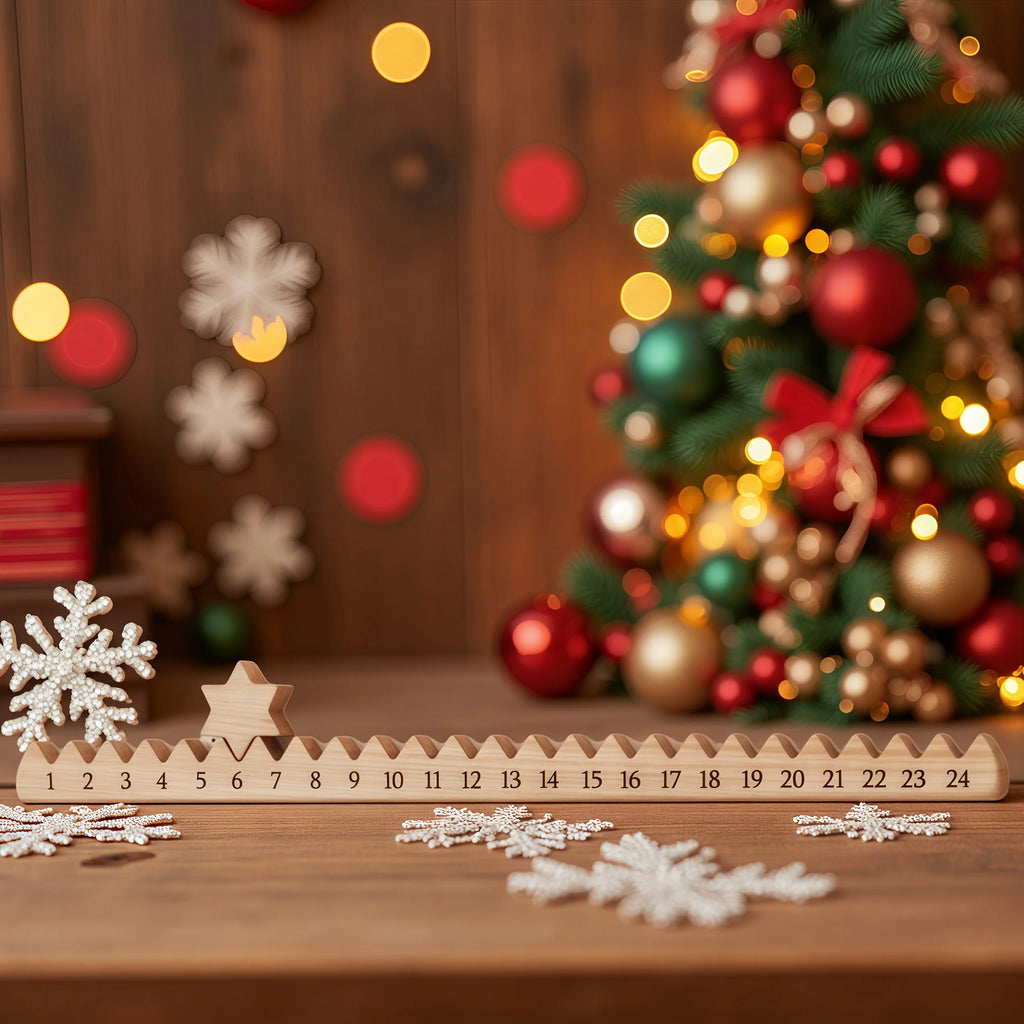 Wooden Christmas Countdown Advent Calendar – Star Design Advent Calendar Axl