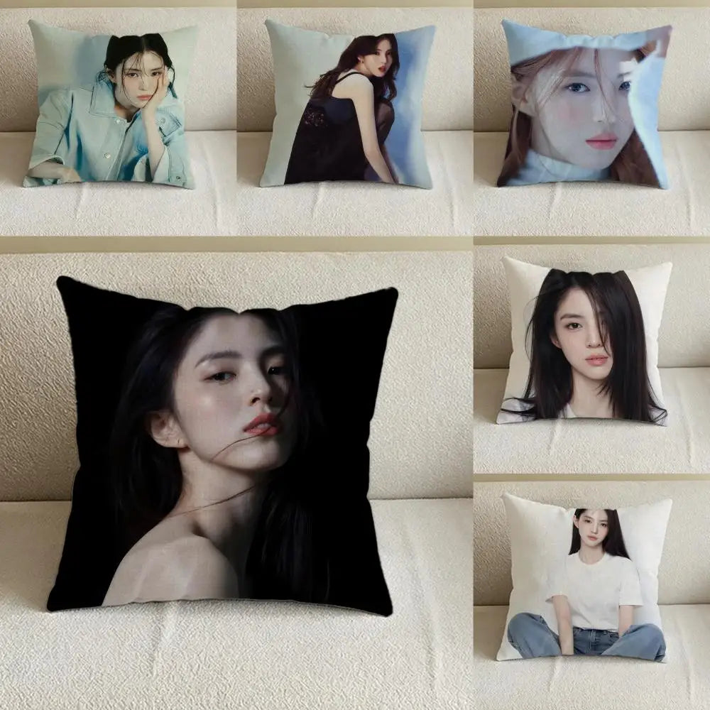 Natural Linen Cushion Cover – Printed Pillow for Sofa & Bed Decorative Cushion Cover Axl