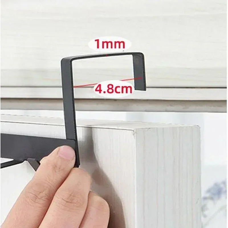Over-Door Wrought Iron Hook – No-Drill Storage Rack Over-Door Hook Axl