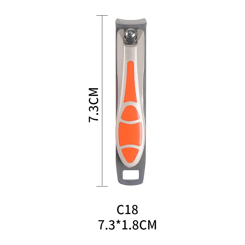 Stainless Steel Nail Clippers – Large Opening Nail Tool Set Nail Clipper Set Axl Large-sized orange-c