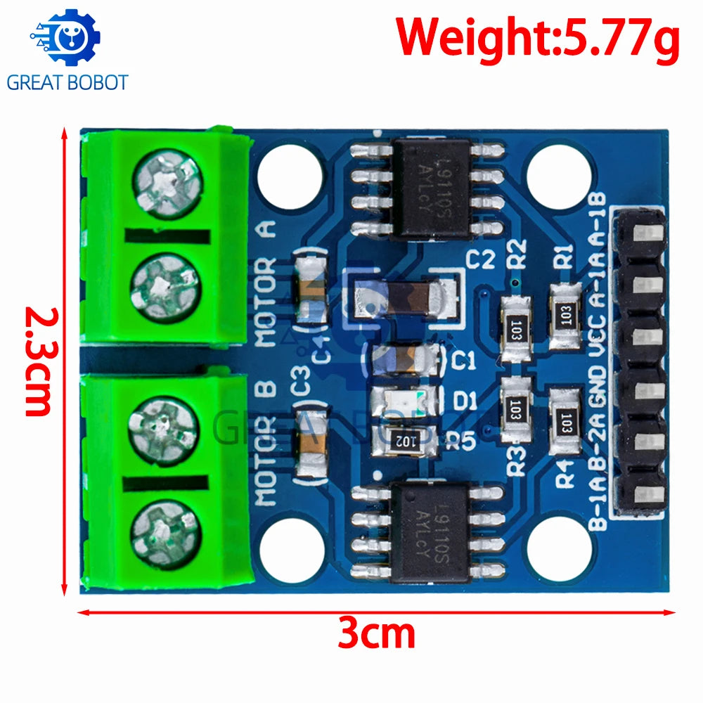 L9110S H-Bridge Dual DC Motor Driver Module | Arduino Motor Driver Module Axl