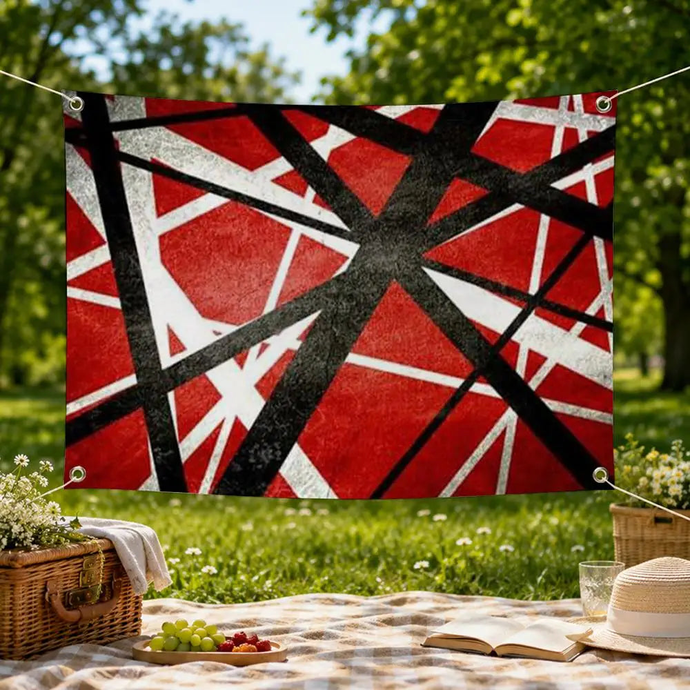 Van Halen Band Flag – Wall Hanging Banner | Room & Party Decor Wall Flag Banner Axl