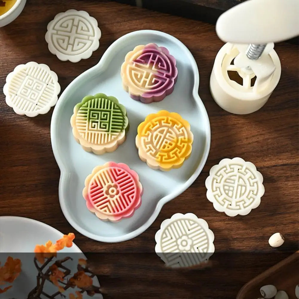 Mooncake Mold – Sakura Flower Stamp & Fondant Cake Tool Baking Mold Axl A 4Pcs