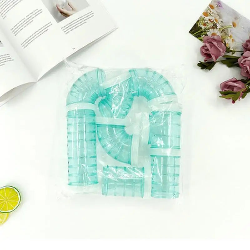 8-Piece Transparent Acrylic Hamster Tunnel Accessories Set Small Pet Tunnel Set Axl Green