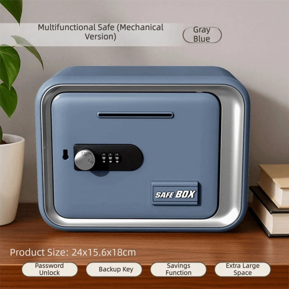 Password Lock Piggy Bank Mini Safe Box – Kids Coin & Bill Slot Kids Piggy Bank Safe Axl