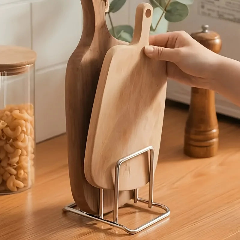 2-Pack Stainless Steel Kitchen Organizer – Lid & Cutting Board Rack Kitchen Storage Rack Axl