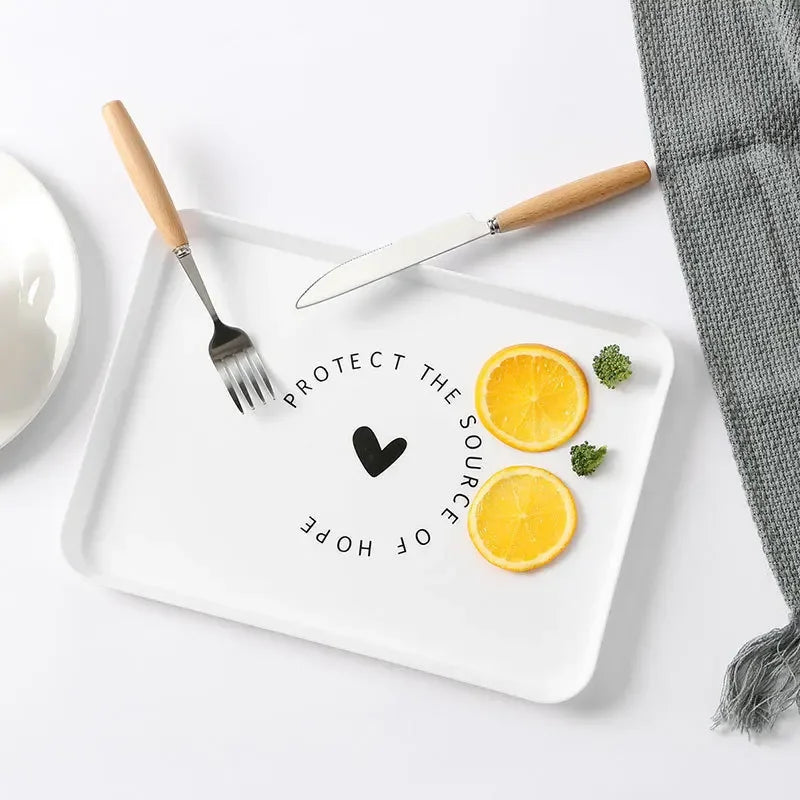 Nordic Rectangular Acrylic Serving Tray – Kitchen & Home Organizer Serving Tray Axl