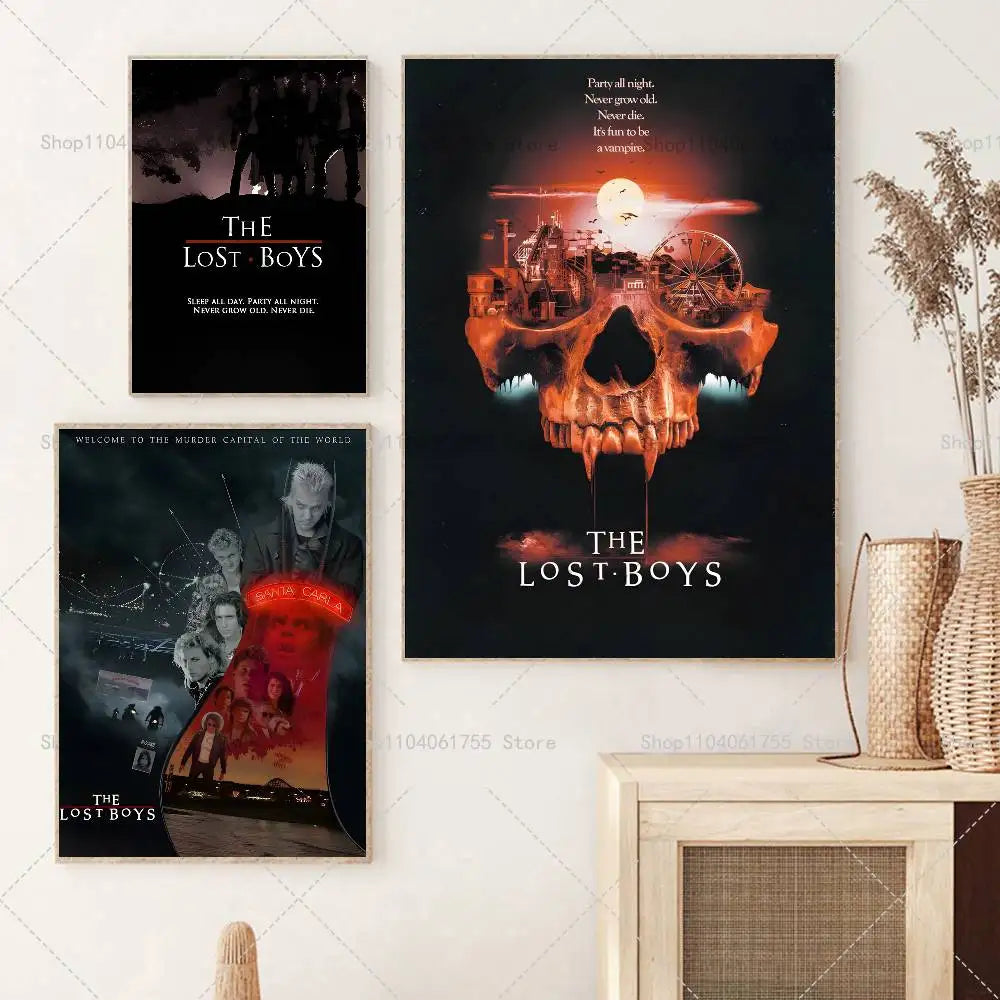 Lost Boys 1987 Classic Movie Poster – Self-Adhesive Wall Art Movie Wall Poster Axl