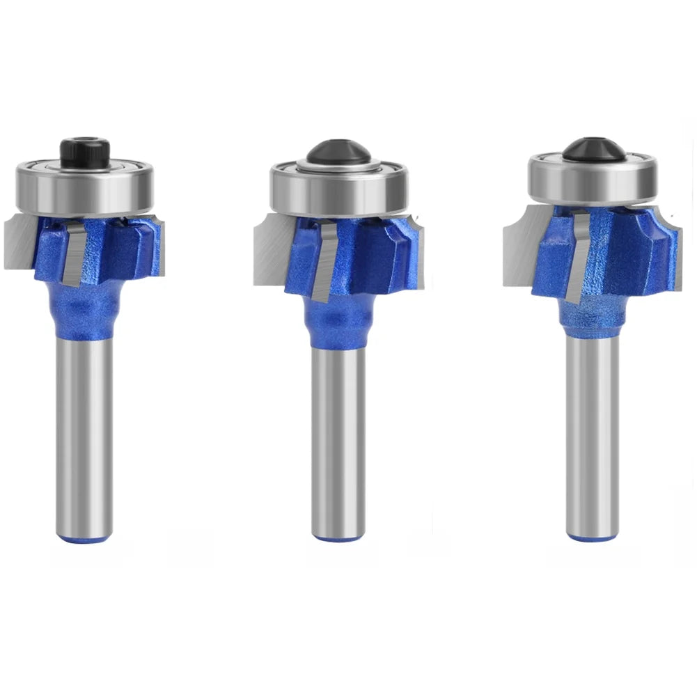 4-Flute Router Bit with Bearing – 8mm Shank R1 R2 R3 Set Router Bit Set Axl 3pcs China Mainland