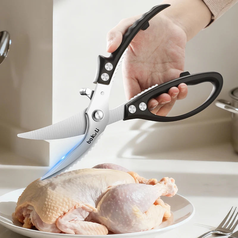 PLYS Stainless Steel Kitchen Scissors – Ergonomic Handle Kitchen Scissors Axl