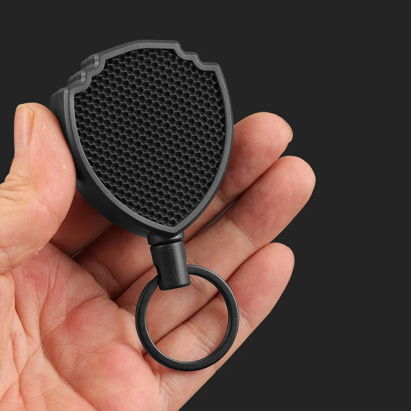 Retractable Carabiner Keychain – ID Badge & Key Clip Holder Retractable Keychain Axl
