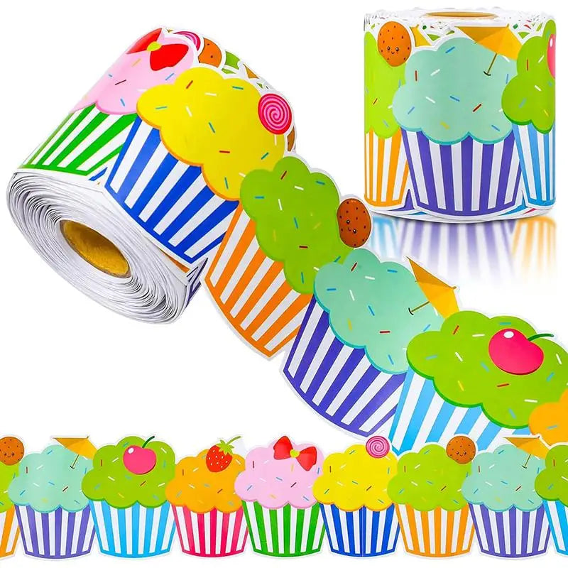 10-Color 60 Ft Self-Stick Floral Bulletin Board Border Trim Bulletin Board Border Axl A9