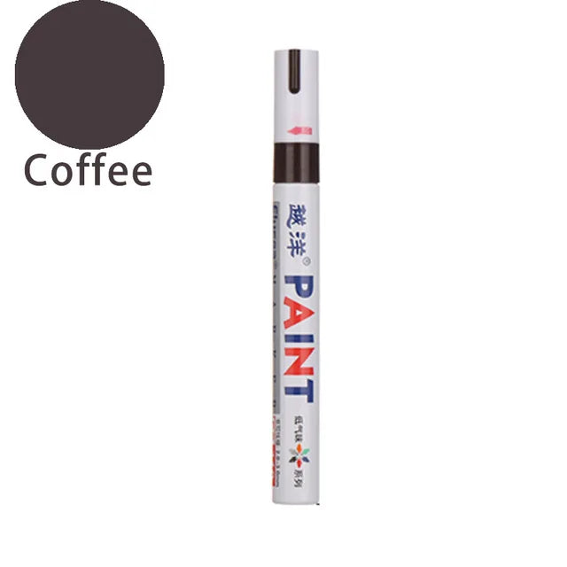 12-Color Waterproof Permanent Paint Markers – Tire & Multi-Surface Paint Marker Set Axl Coffee