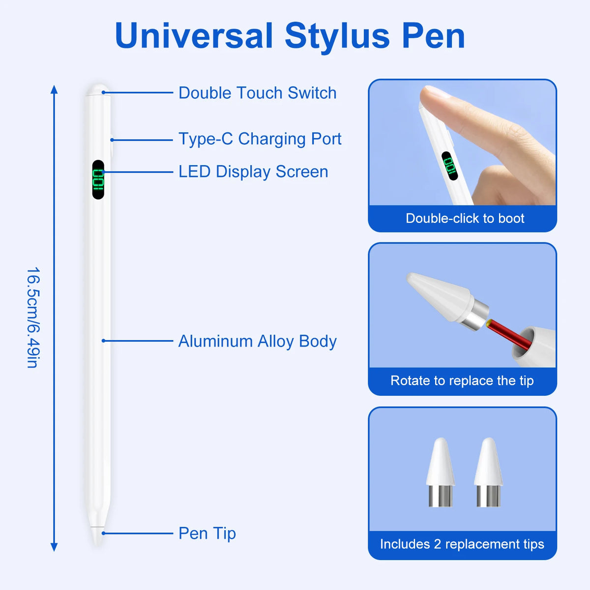 Universal Active Stylus Pen for iPad, Android & Windows Active Stylus Pen Axl