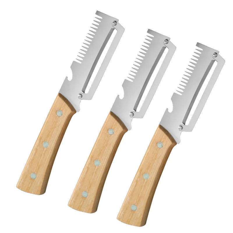 3-in-1 Stainless Steel Paring Knife & Vegetable Peeler Vegetable Peeler Knife Axl 3pcs peeler