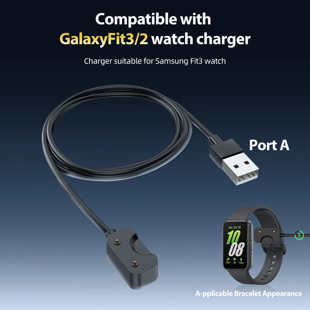 USB-C Charging Dock Cable for Samsung Galaxy Fit 3 R390 Smartband Charging Cable Axl