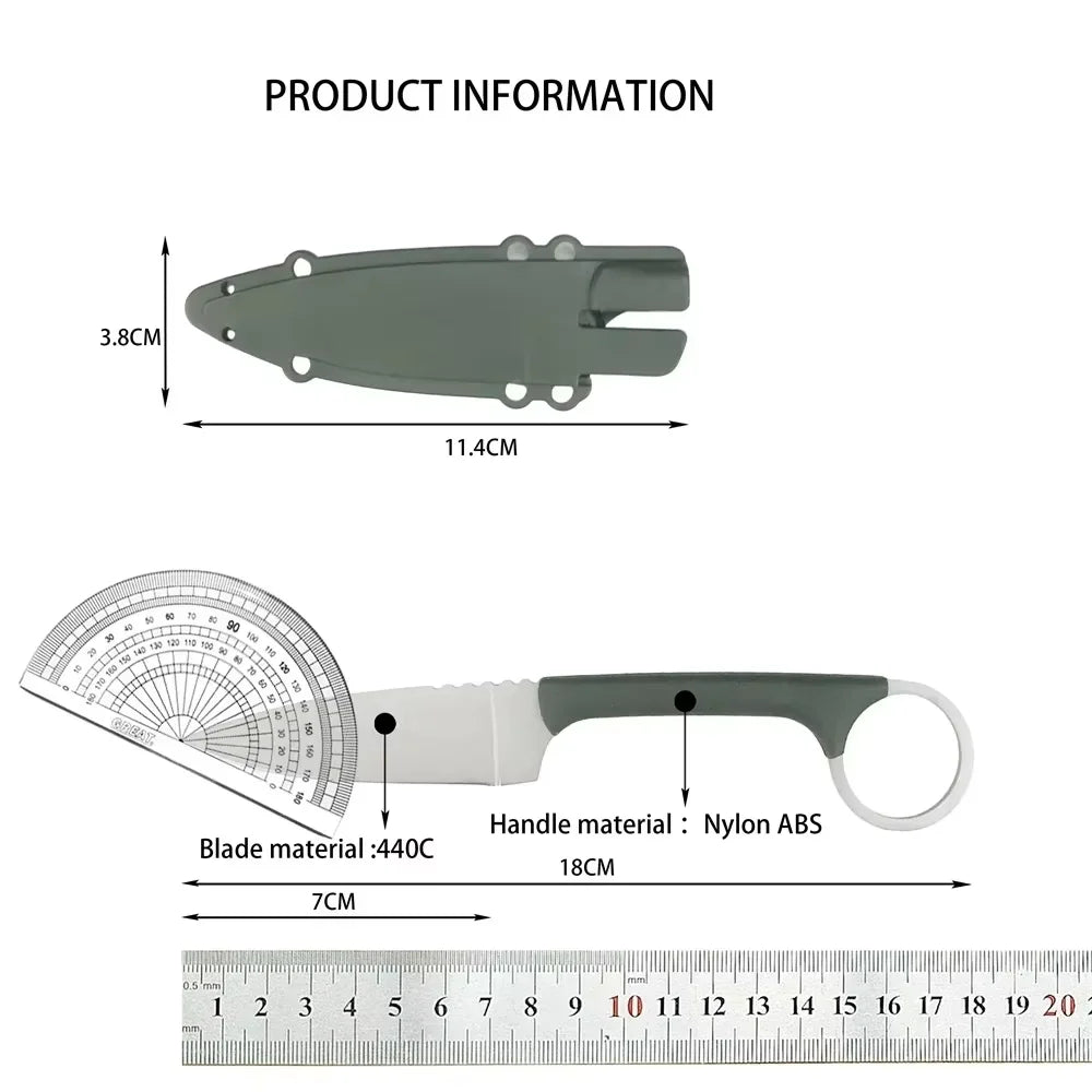 Mini EDC Utility Knife with Sheath – Stainless Steel Pocket Knife EDC Pocket Knife Axl