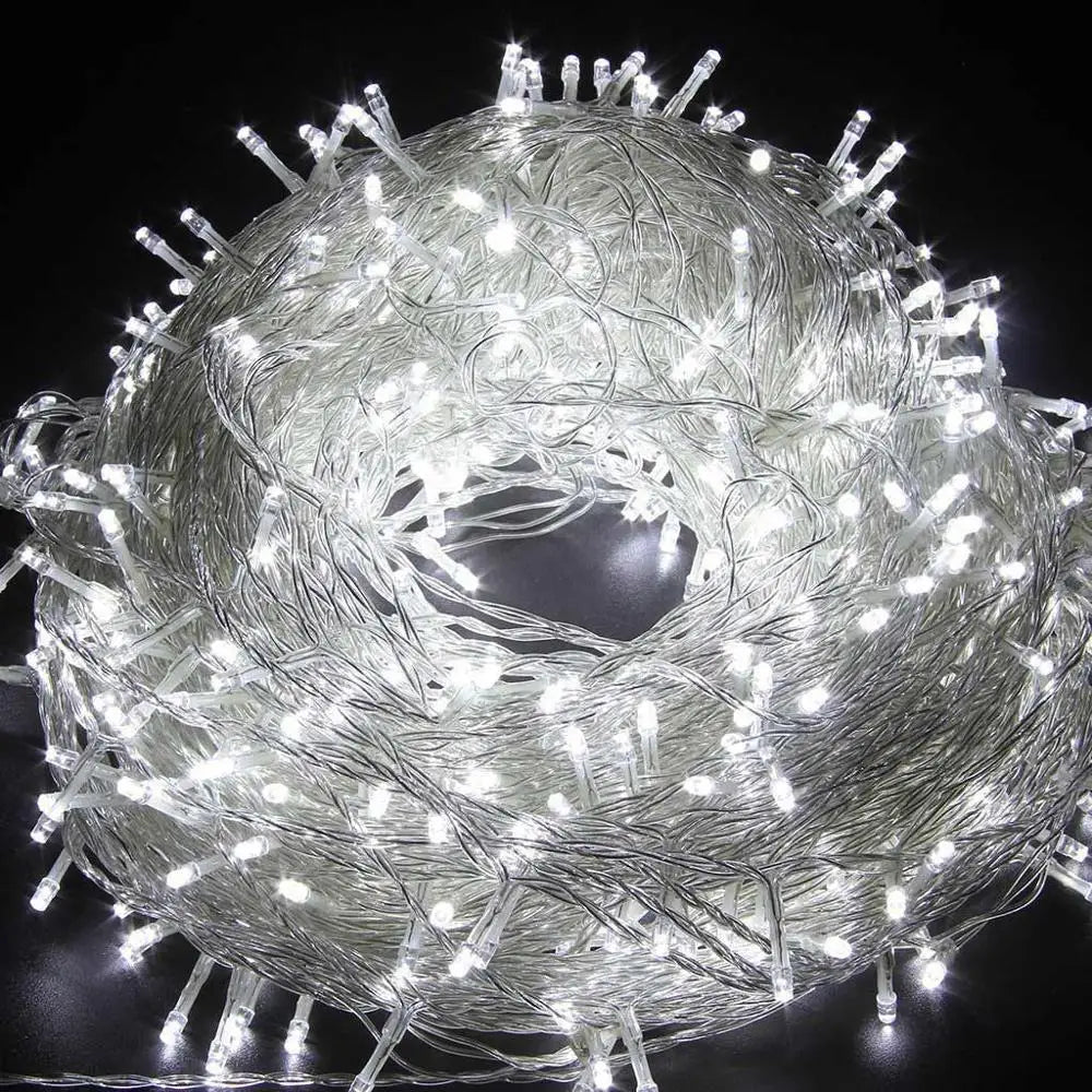 Outdoor LED Fairy String Lights 10M–100M | 8 Modes, IP44 LED Fairy String Lights Axl WHITE 10m 100 leds EU 220V