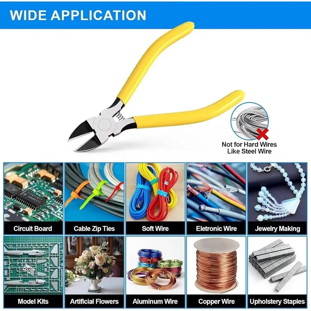 Compact Flush Wire Cutter – Precision Side Cutting Pliers Flush Wire Cutter Axl
