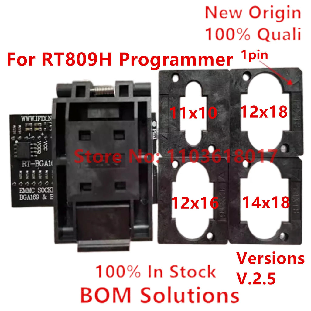 BGA169/BGA153 eMMC Adapter V2.5 for RT809H Programmer eMMC Programmer Adapter Axl RT-BGA169-01 China Mainland