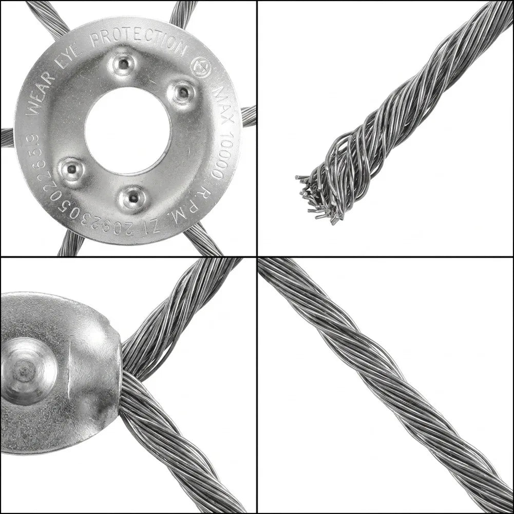 8-Inch 6-Blade Steel Wire Trimmer Head for Lawn Mowers Wire Trimmer Head Axl